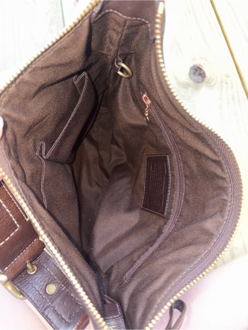 Coach Patchwork Brown Multi-Color Women’s Shoulder Bag - Picture 8 of 15